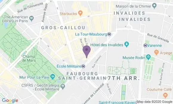Localisation Banque Postale Agence de Paris Ecole Militaire