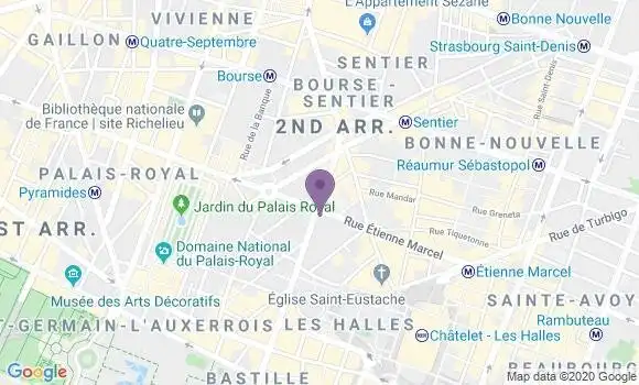 Localisation Banque Postale Agence de Paris Louvre