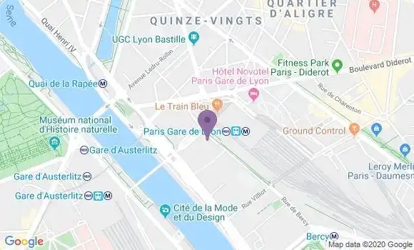 Localisation Banque Postale Agence de Paris Gamma