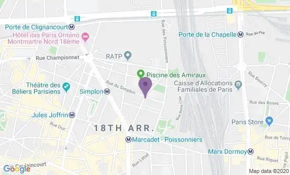 Localisation Banque Postale Agence de Paris Boinod