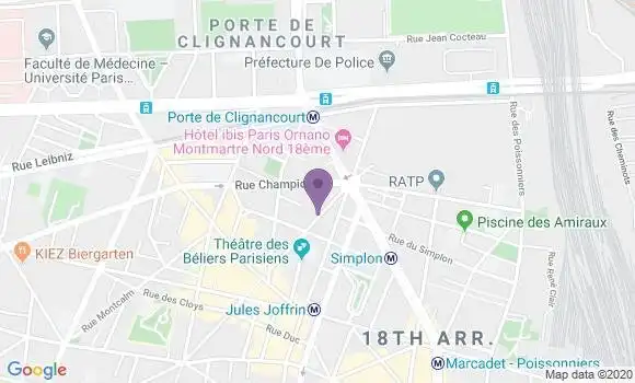 Localisation Banque Postale Agence de Paris Duhesme