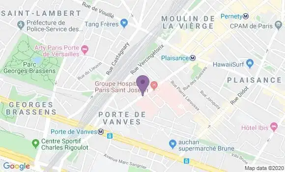 Localisation Banque Postale Agence de Paris Plaisance