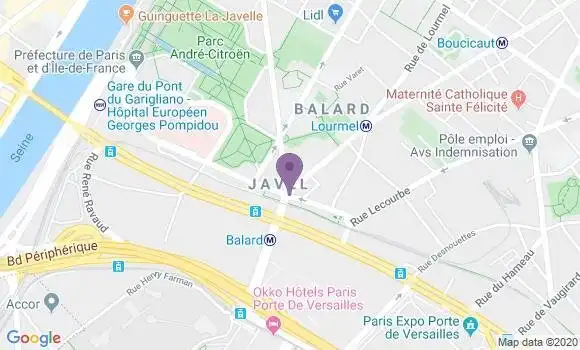 Localisation LCL Agence de Paris Balard