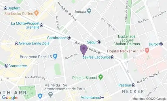 Localisation Banque Postale Agence de Paris François Bonvin