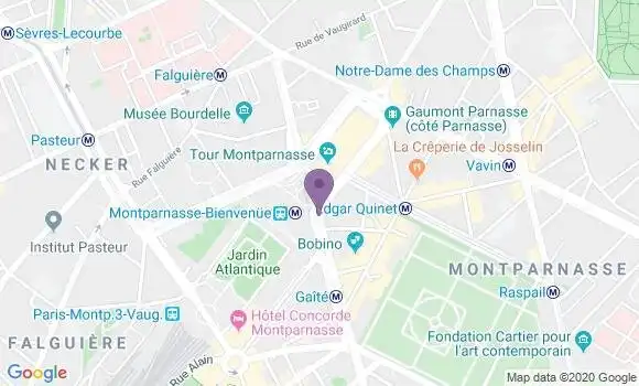 Localisation Banque Postale Agence de Paris Tour Montparnasse