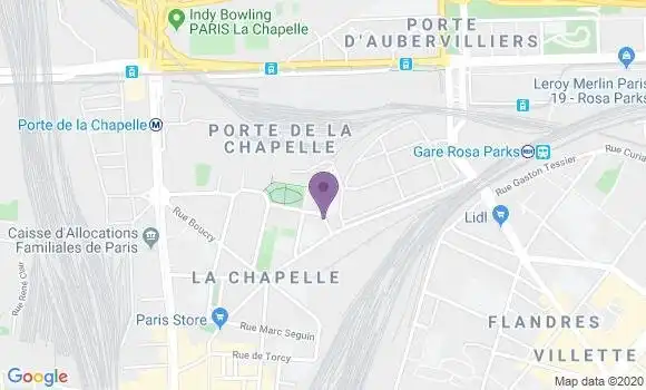 Localisation Banque Postale Agence de Paris Tristan Tzara