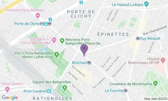 Localisation Banque Postale Agence de Paris Brochant