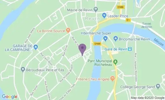 Localisation LCL Agence de Revin
