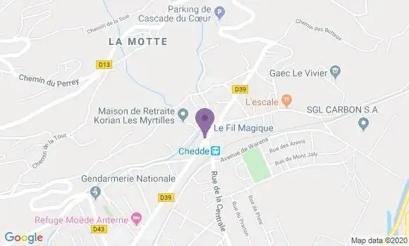 Localisation Banque Postale Agence de Saint Gervais les Bains Le Fayet