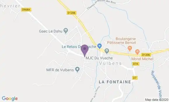 Localisation Banque Postale Agence de Vulbens