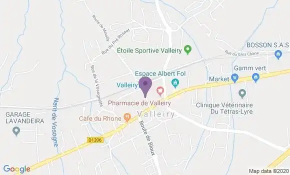 Localisation Banque Postale Agence de Valleiry les Citadies