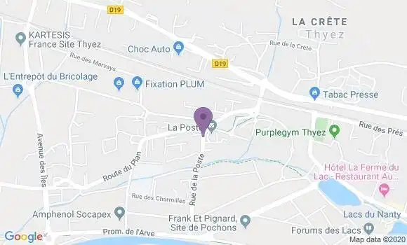 Localisation Banque Postale Agence de Thyez