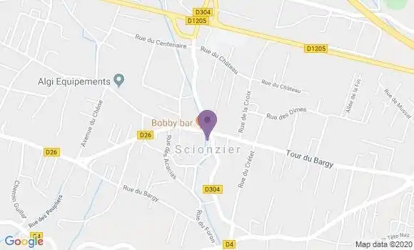 Localisation Banque Postale Agence de Scionzier