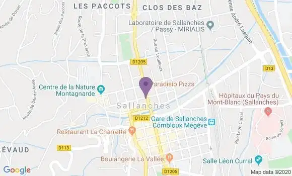 Localisation Banque Postale Agence de Sallanches