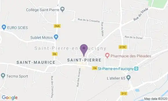 Localisation Banque Postale Agence de Saint Pierre en Faucigny