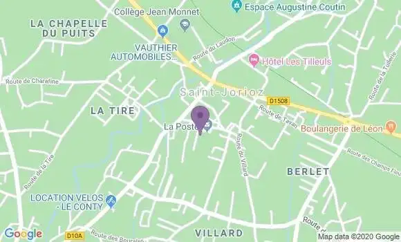 Localisation Banque Postale Agence de Saint Jorioz