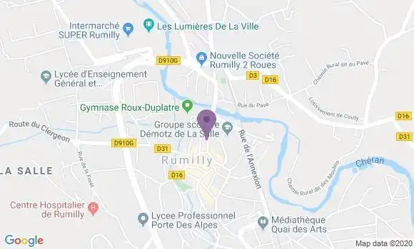 Localisation Banque Postale Agence de Rumilly