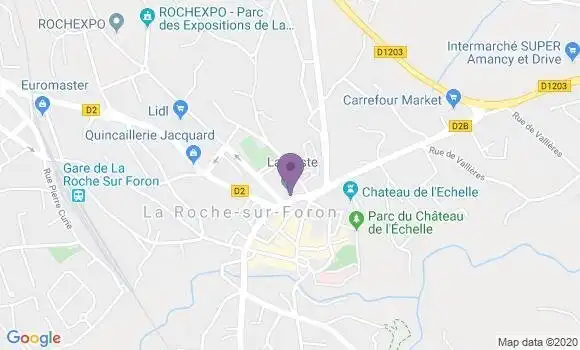 Localisation Banque Postale Agence de La Roche sur Foron