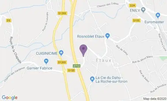 Localisation Banque Postale Agence de Pers Jussy