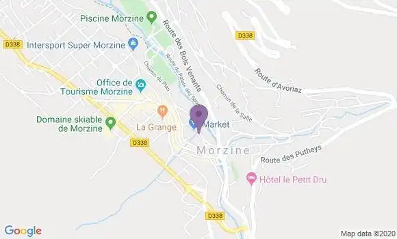 Localisation Banque Postale Agence de Morzine
