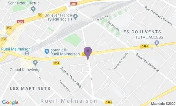 Localisation LCL Agence de Rueil Malmaison Plaine