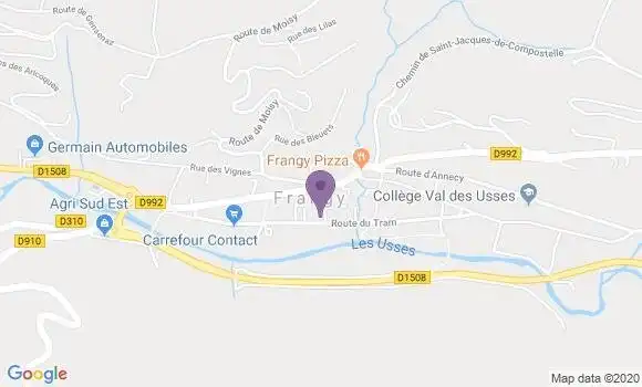 Localisation Banque Postale Agence de Frangy