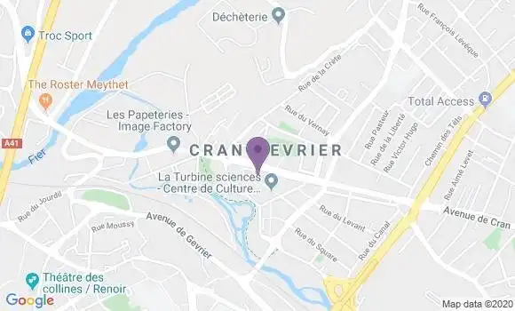 Localisation Banque Postale Agence de Cran Gevrier
