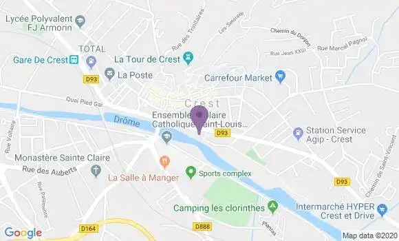 Localisation LCL Agence de Crest