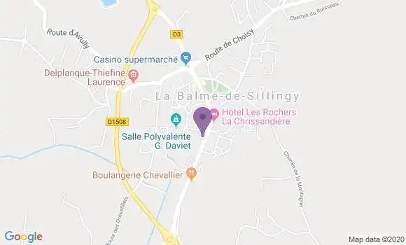 Localisation Banque Postale Agence de La Balme de Sillingy