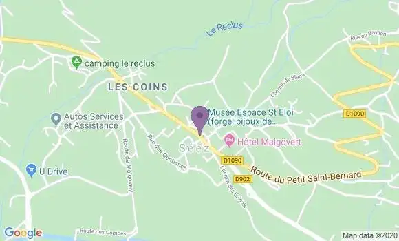 Localisation Banque Postale Agence de Séez
