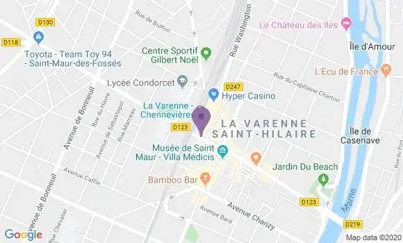 Localisation LCL Agence de Saint Maur la Varenne Saint Hilaire