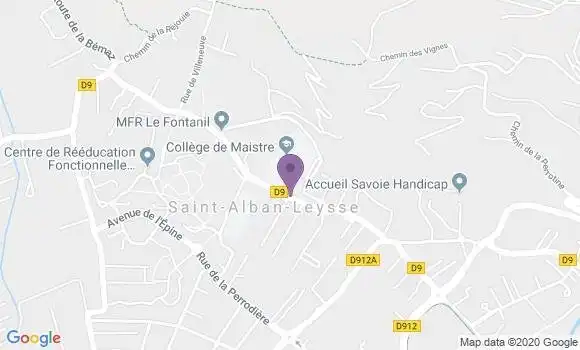 Localisation Banque Postale Agence de Saint Alban Leysse