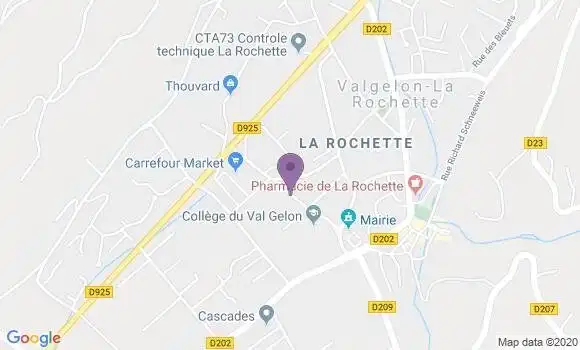 Localisation Banque Postale Agence de La Rochette