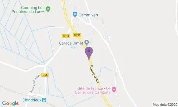 Localisation Banque Postale Agence de Chindrieux