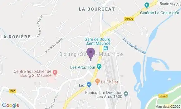 Localisation Banque Postale Agence de Bourg Saint Maurice