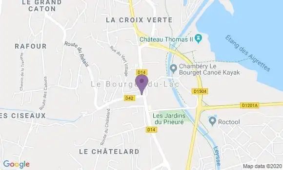 Localisation Banque Postale Agence de Le Bourget du Lac