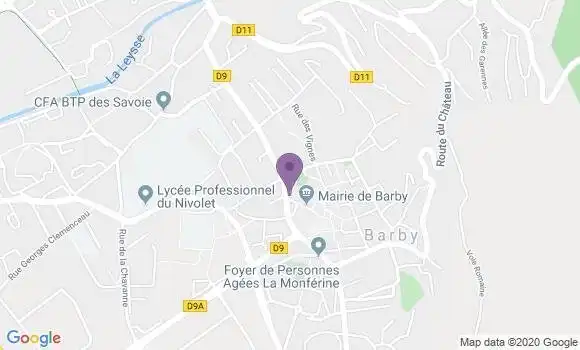 Localisation Banque Postale Agence de Barby