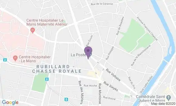 Localisation Banque Postale Agence de Le Mans Chasse Royale