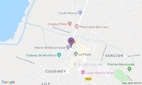 Localisation LCL Agence de Biscarrosse