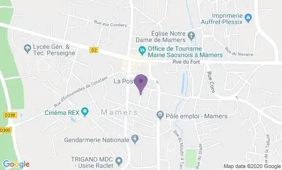 Localisation Banque Postale Agence de Mamers