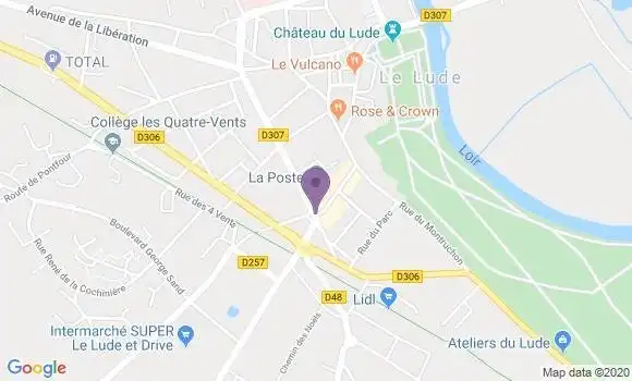Localisation Banque Postale Agence de Le Lude