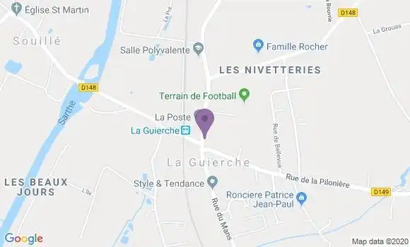 Localisation Banque Postale Agence de La Guierche