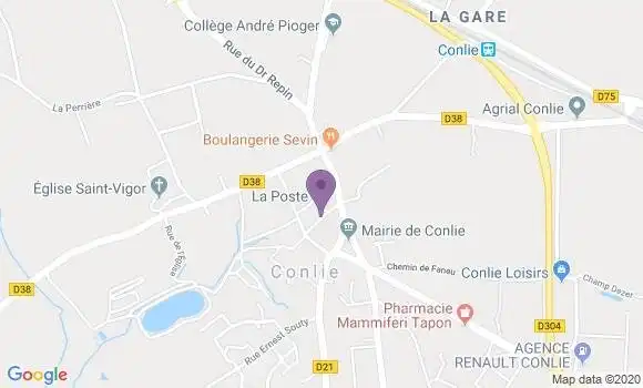 Localisation Banque Postale Agence de Conlie