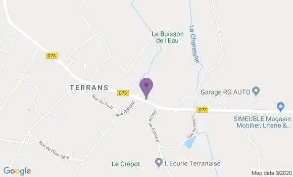 Localisation Banque Postale Agence de Pierre de Bresse