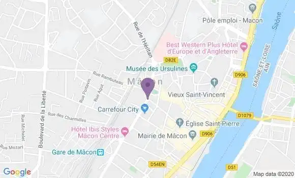 Localisation Banque Postale Agence de Mâcon