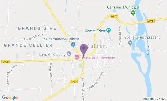 Localisation Banque Postale Agence de Cuisery