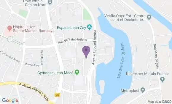 Localisation Banque Postale Agence de Chatenoy le Royal