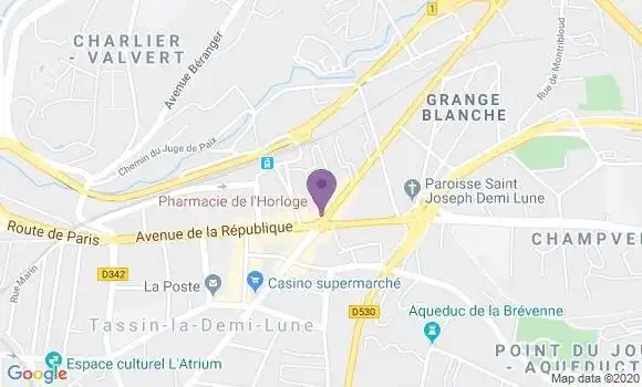 Localisation LCL Agence de Tassin la Demi Lune