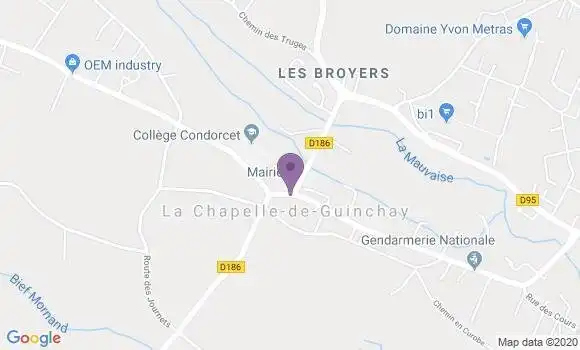 Localisation Banque Postale Agence de La Chapelle de Guinchay