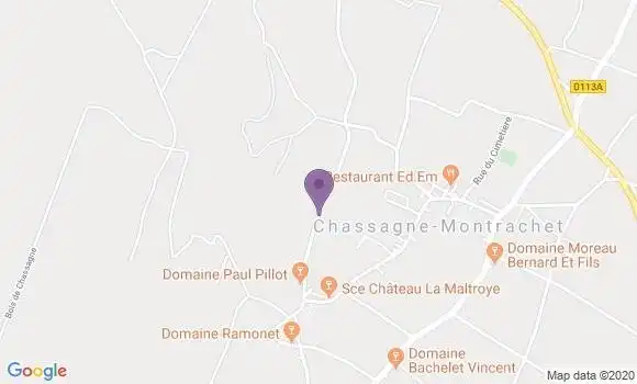 Localisation Banque Postale Agence de Chagny